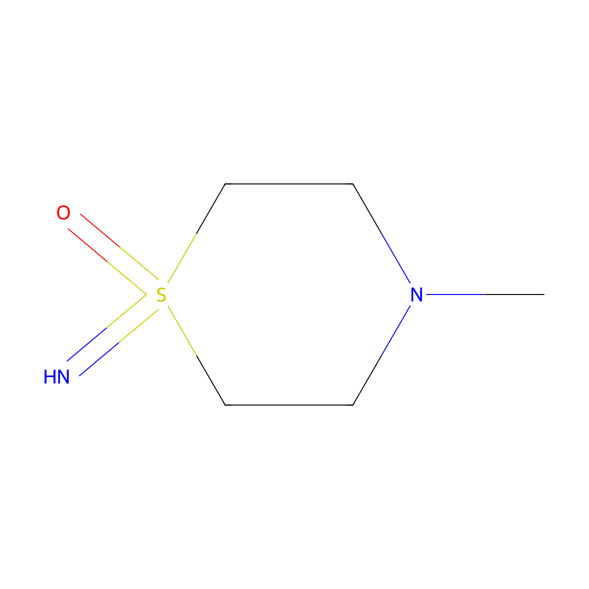1-Imino-4-methylthiomorpholine 1-oxide molecular structure, CAS 2384889-85-2