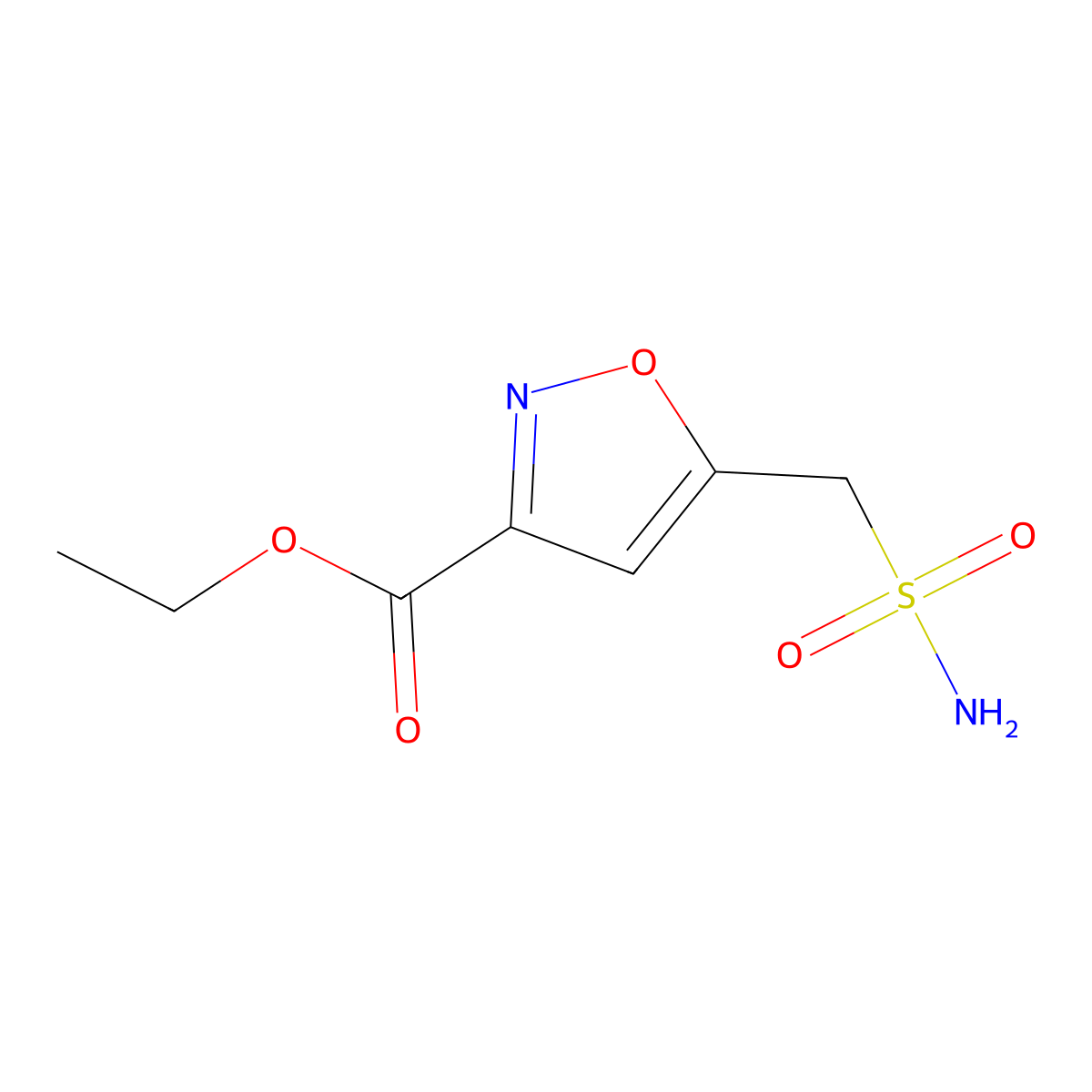 Ethyl 5-(sulfamoylmethyl)-1,2-oxazole-3-carboxylate molecular structure, CAS 2384896-99-3