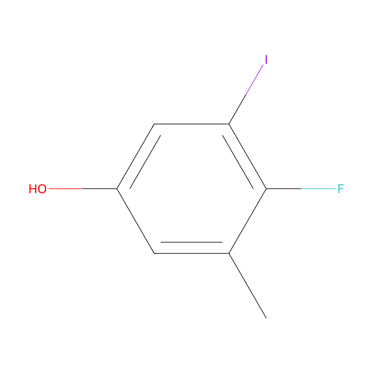 4-Fluoro-3-iodo-5-methylphenol molecular structure, CAS 2384897-87-2