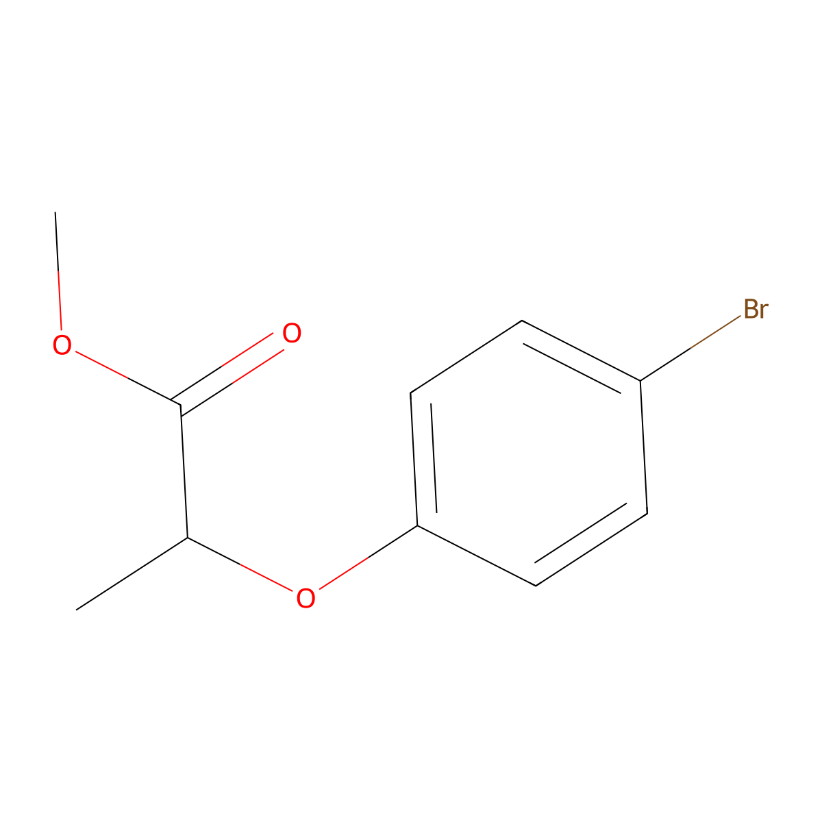 Methyl 2-(4-bromophenoxy)propanoate molecular structure, CAS 23849-12-9