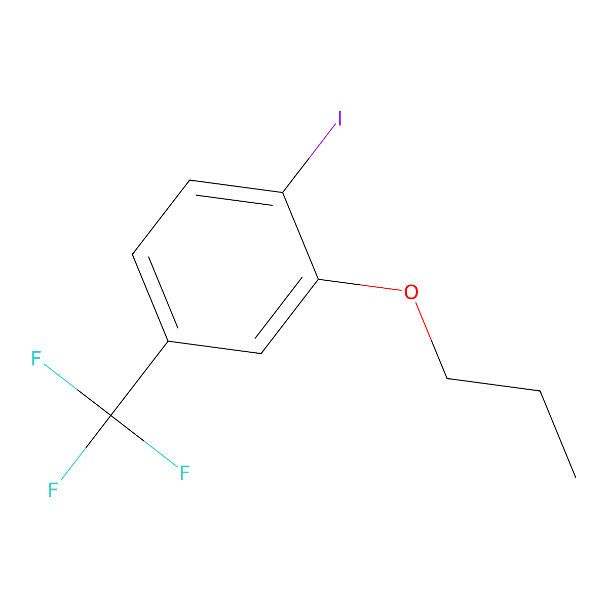 1-Iodo-2-propoxy-4-(trifluoromethyl)benzene molecular structure, CAS 2384902-79-6