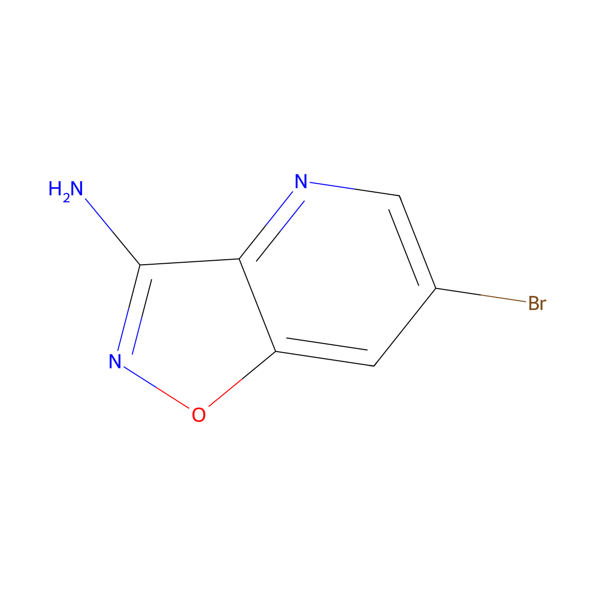6-Bromo-[1,2]oxazolo[4,5-b]pyridin-3-amine molecular structure, CAS 2384921-30-4