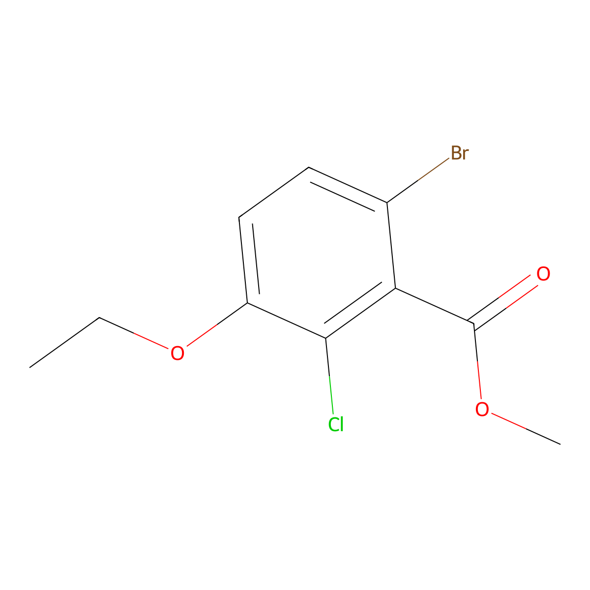 Methyl 6-bromo-2-chloro-3-ethoxybenzoate molecular structure, CAS 2384926-02-5