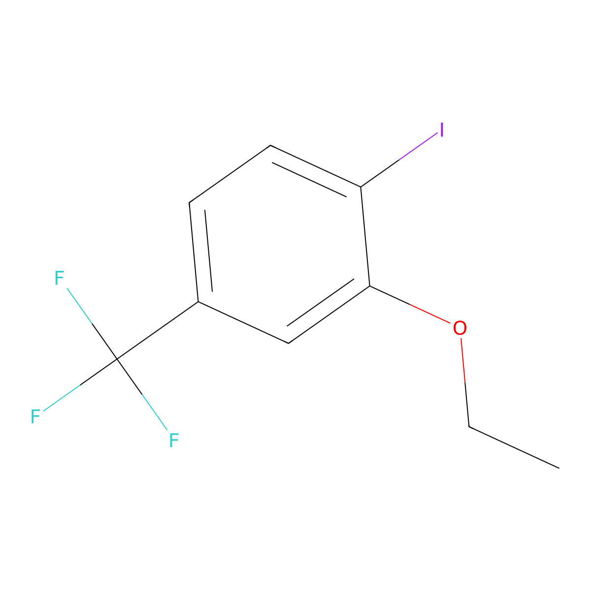 2-Ethoxy-1-iodo-4-(trifluoromethyl)benzene molecular structure, CAS 2384926-09-2