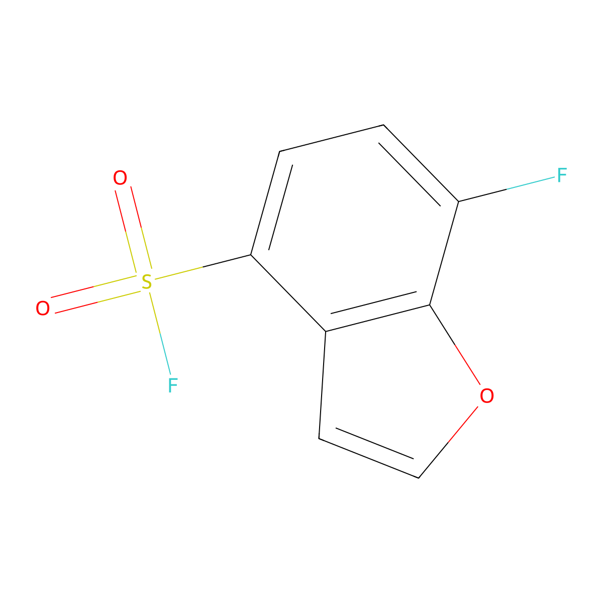 7-Fluoro-1-benzofuran-4-sulfonyl fluoride molecular structure, CAS 2384928-77-0