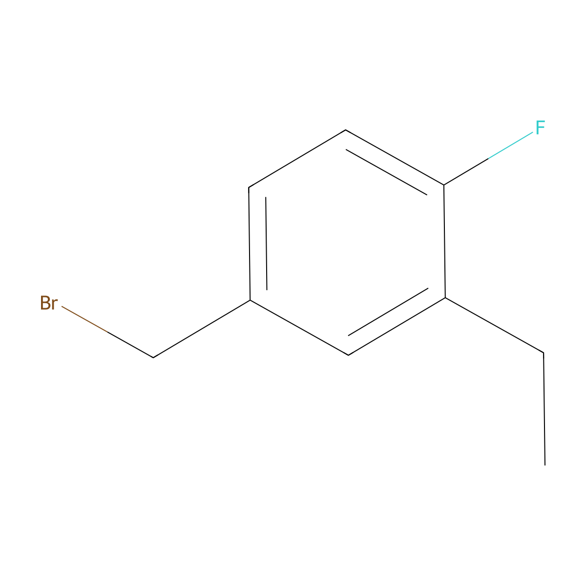 4-(Bromomethyl)-2-ethyl-1-fluorobenzene molecular structure, CAS 2384933-10-0