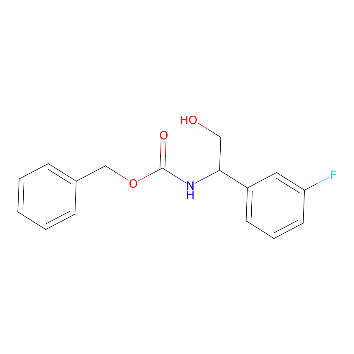 benzyl N-[1-(3-fluorophenyl)-2-hydroxyethyl]carbamate molecular structure, CAS 2384934-62-5