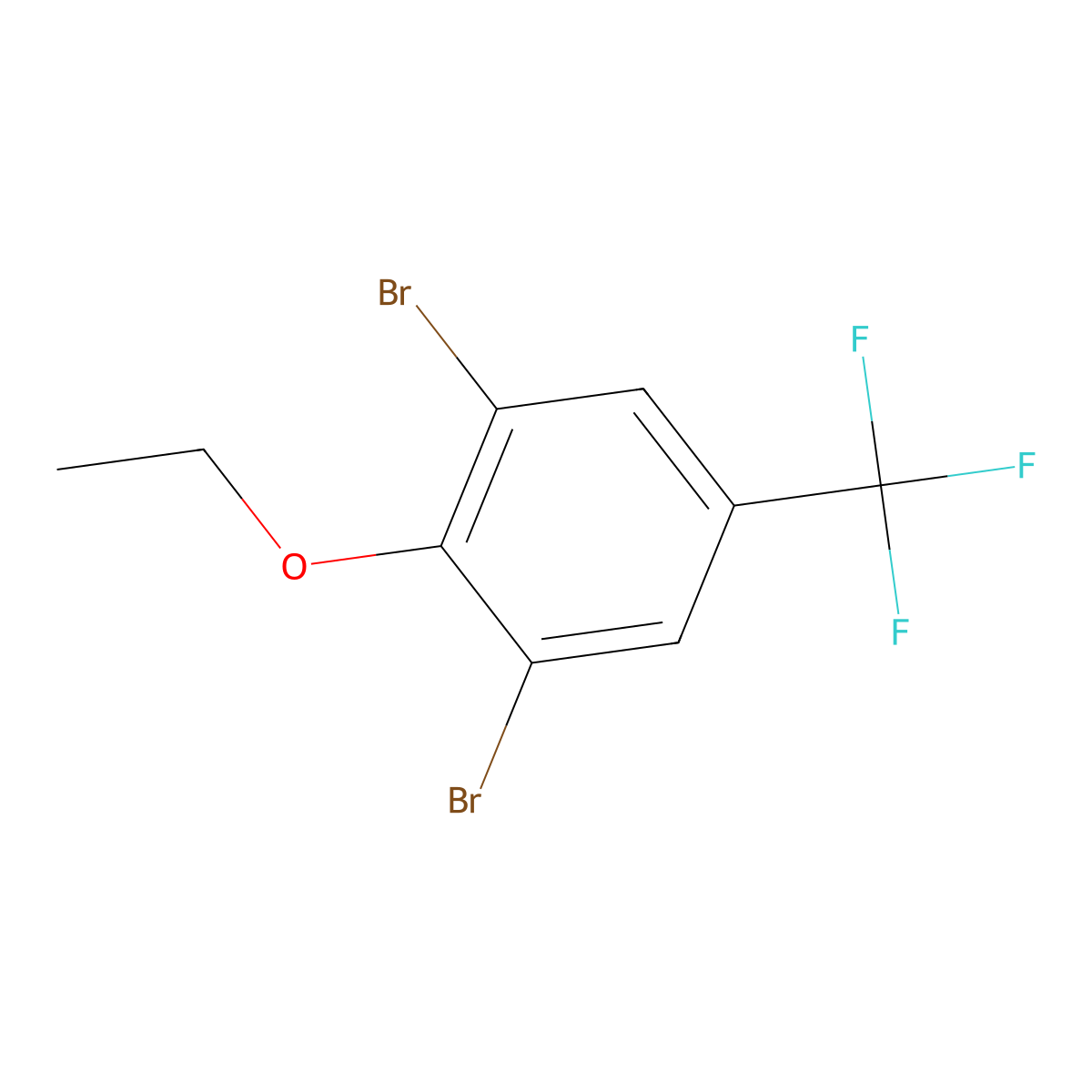 1,3-Dibromo-2-ethoxy-5-(trifluoromethyl)benzene molecular structure, CAS 2384935-68-4