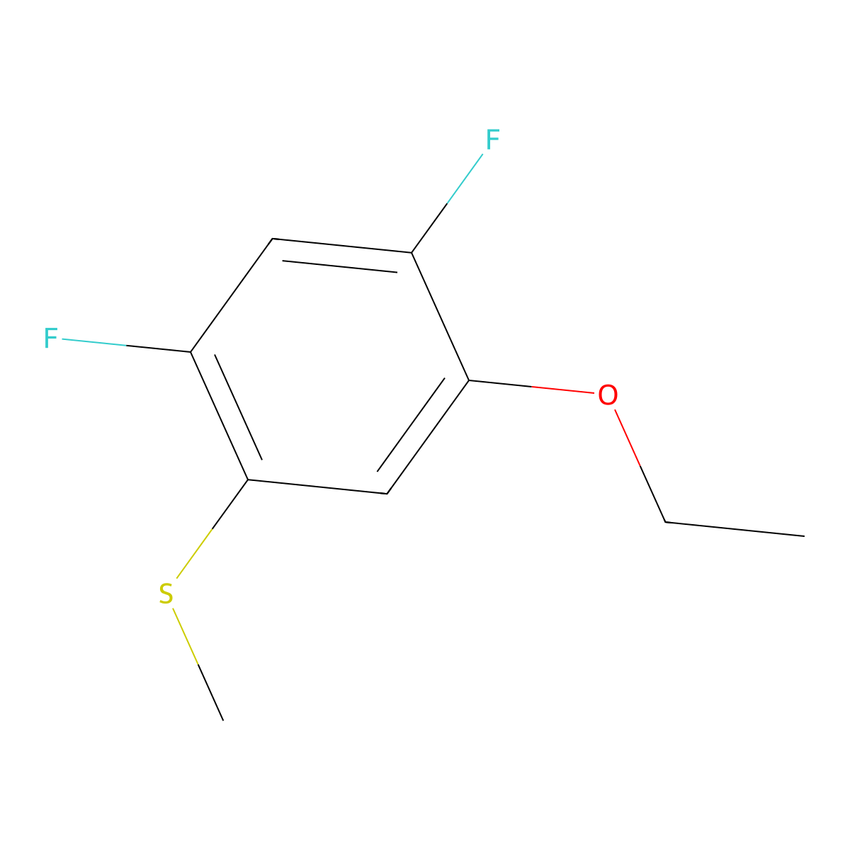 (5-Ethoxy-2,4-difluorophenyl)(methyl)sulfane molecular structure, CAS 2384950-02-9