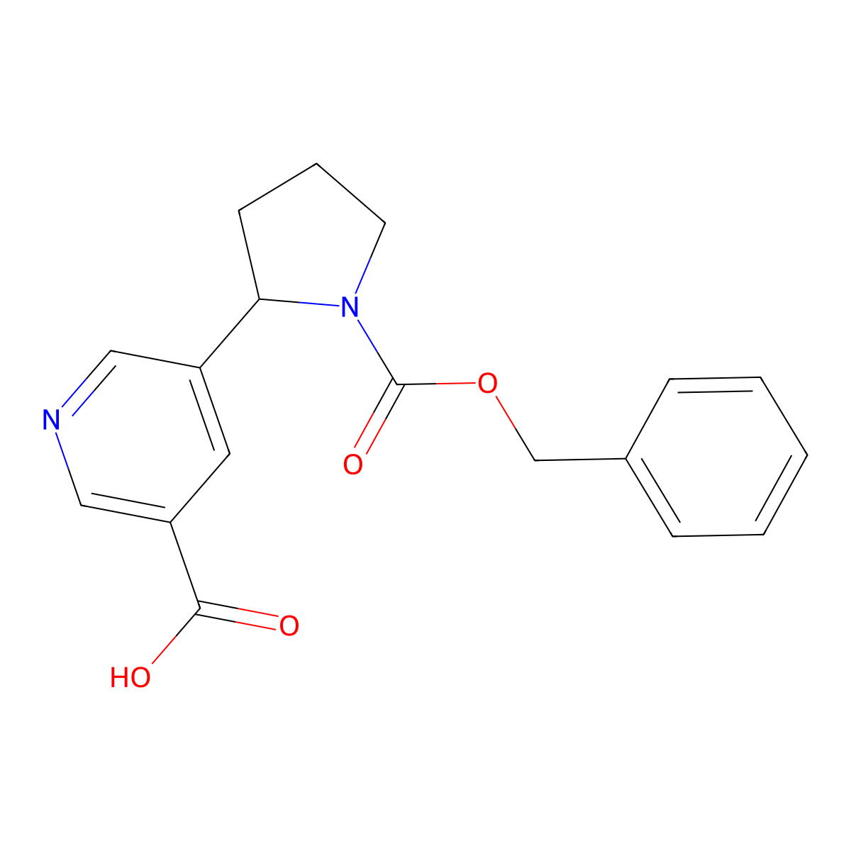 5-{1-[(Benzyloxy)carbonyl]pyrrolidin-2-yl}pyridine-3-carboxylic acid molecular structure, CAS 2384959-32-2