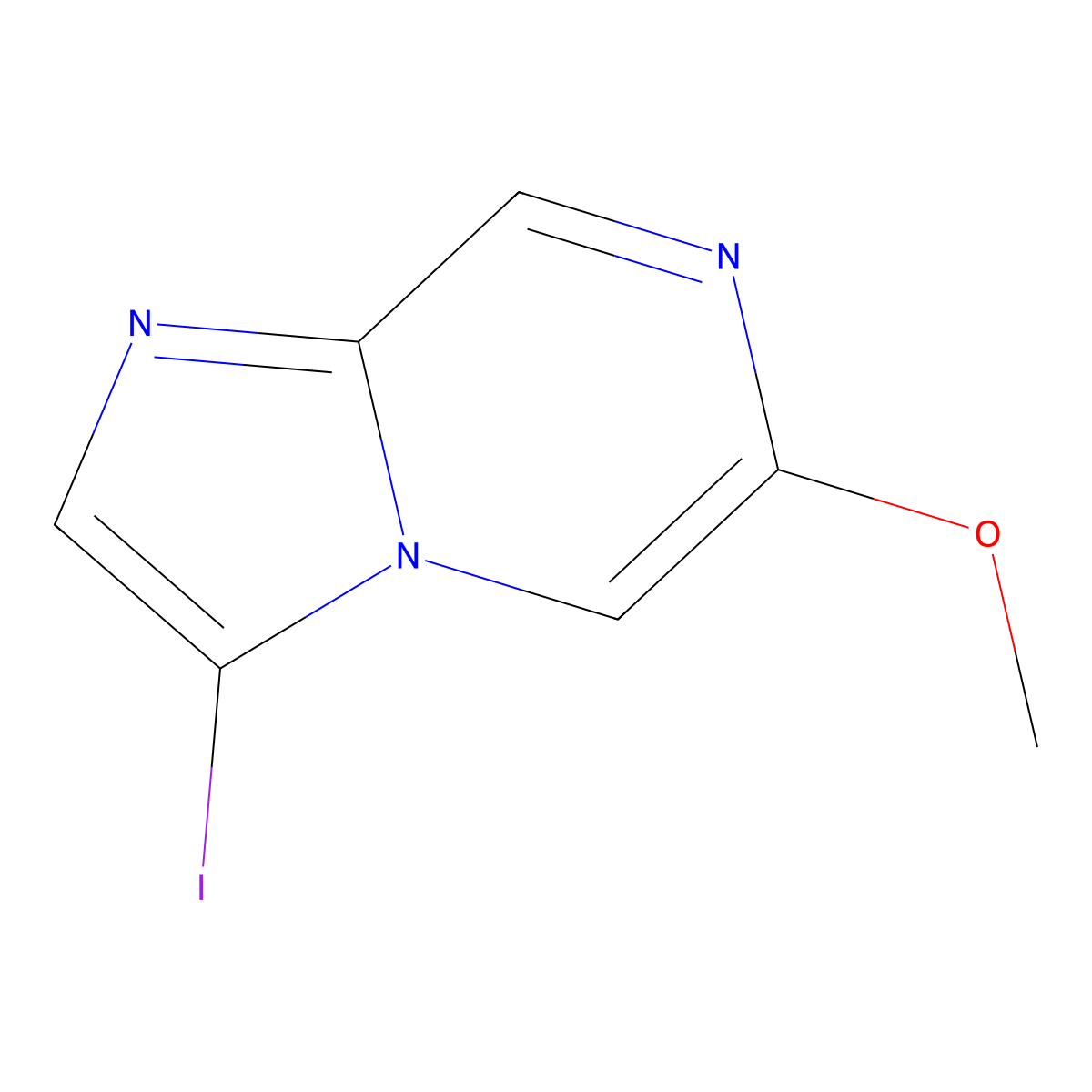 3-Iodo-6-methoxy-imidazo[1,2-A]pyrazine molecular structure, CAS 2384960-77-2