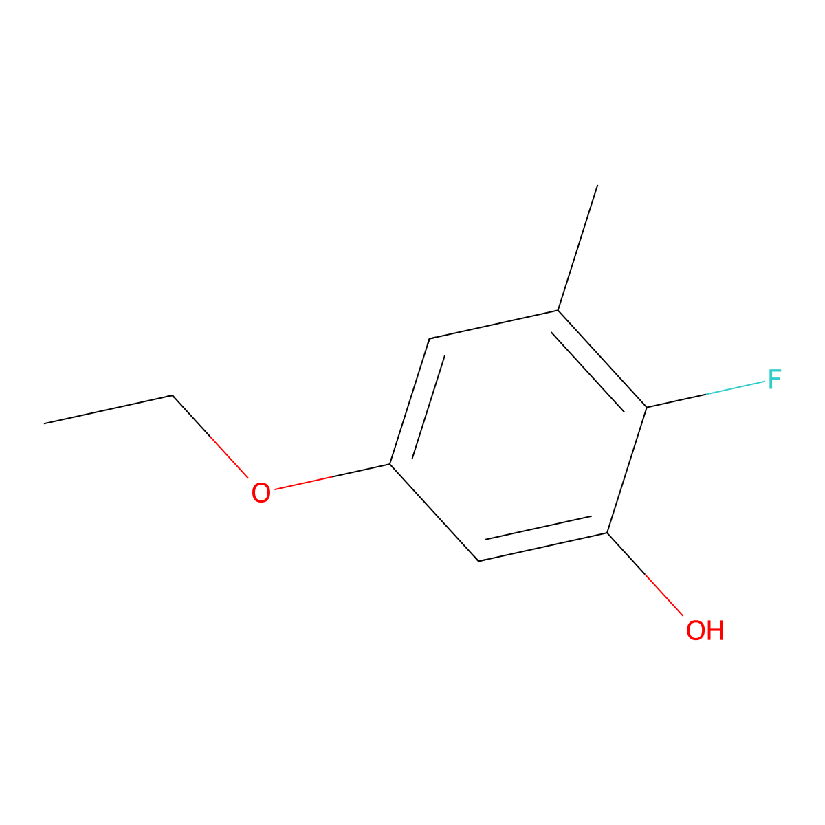 5-Ethoxy-2-fluoro-3-methylphenol molecular structure, CAS 2384963-47-5