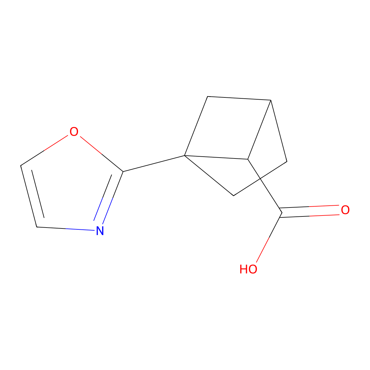 1-(1,3-Oxazol-2-yl)bicyclo[2.1.1]hexane-5-carboxylic acid molecular structure, CAS 2384965-55-1