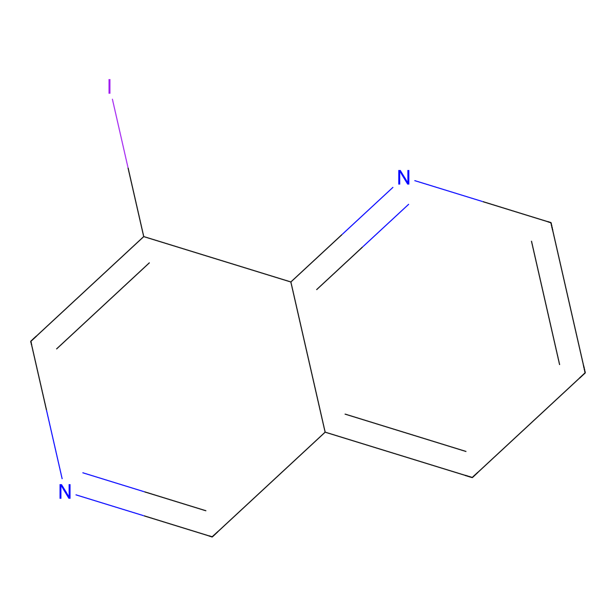 8-Iodo-1,6-naphthyridine molecular structure, CAS 2384974-26-7