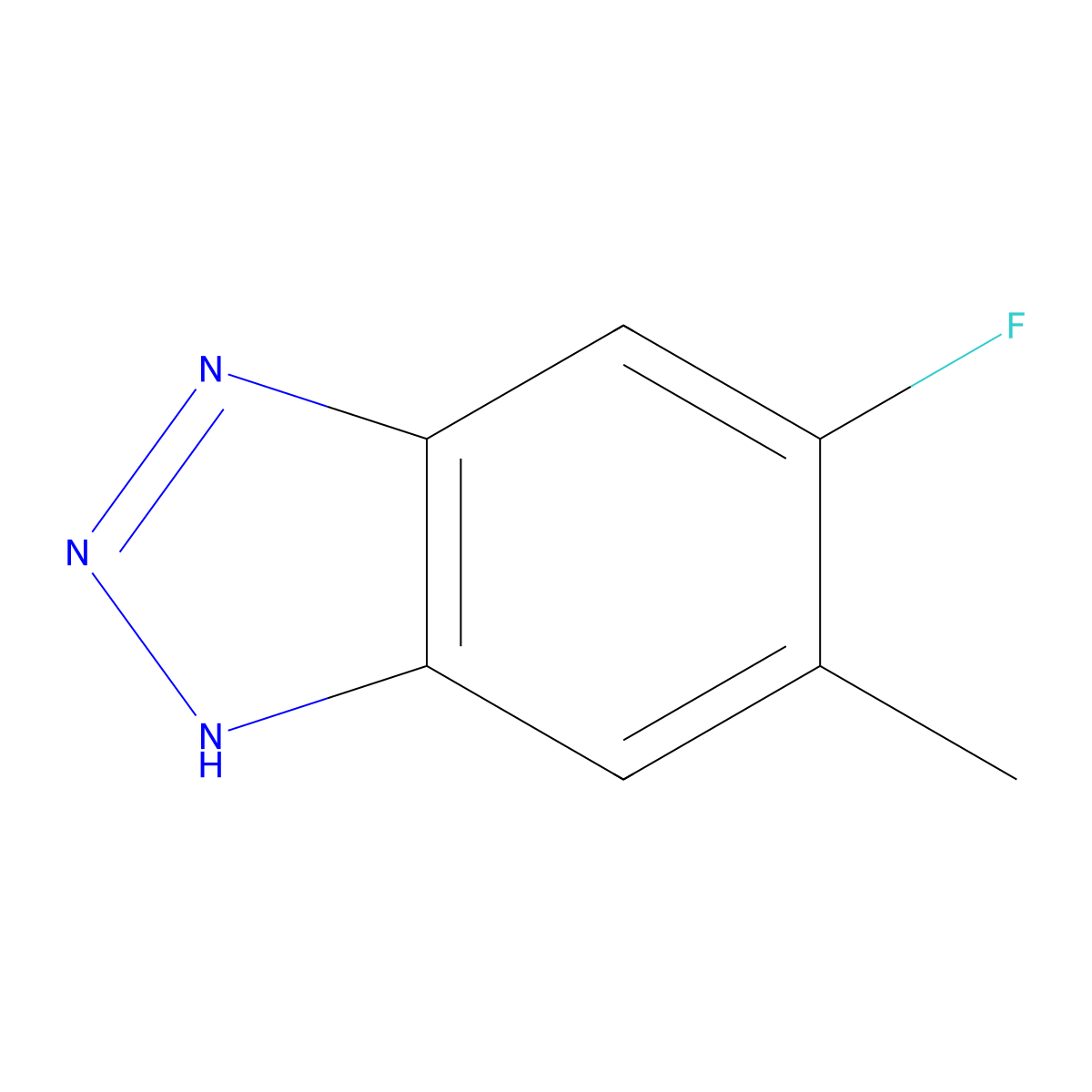 5-Fluoro-6-methyl-1H-benzo[d][1,2,3]triazole molecular structure, CAS 2384975-27-1