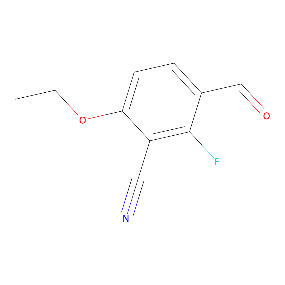 6-Ethoxy-2-fluoro-3-formylbenZonitrile molecular structure, CAS 2384983-84-8