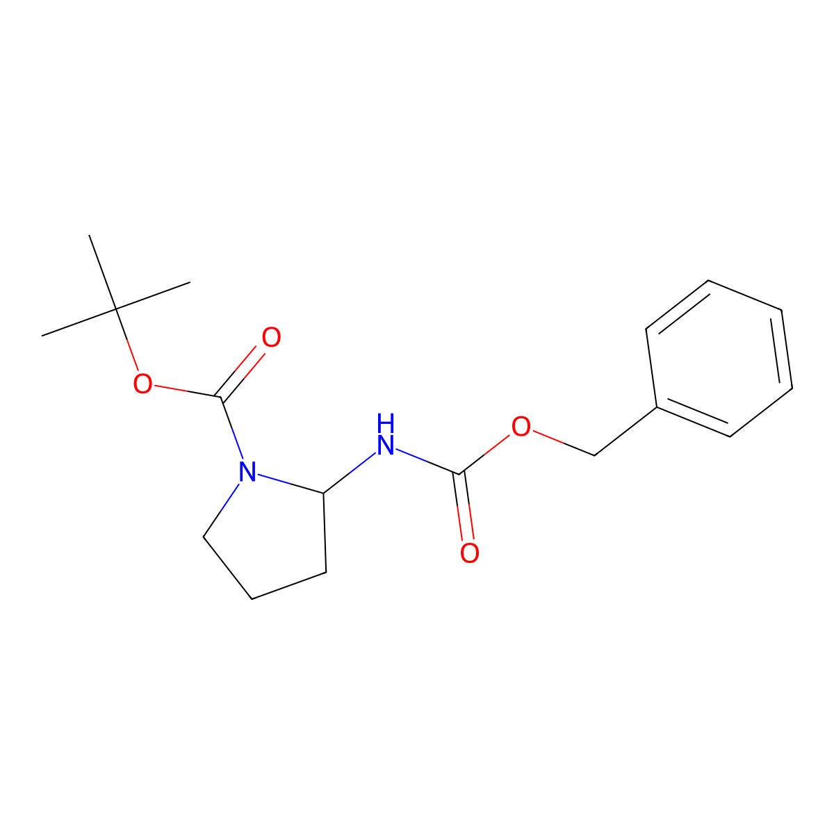 tert-Butyl 2-{[(Benzyloxy)carbonyl]amino}pyrrolidine-1-carboxylate molecular structure, CAS 2384986-72-3
