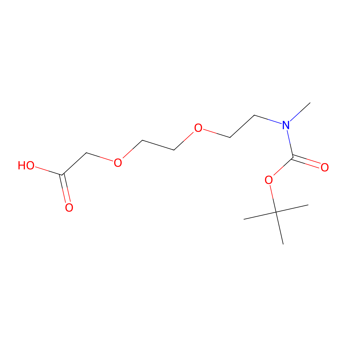 2-[2-(2-{[(Tert-butoxy)carbonyl](methyl)amino}ethoxy)ethoxy]acetic acid molecular structure, CAS 2384994-01-6
