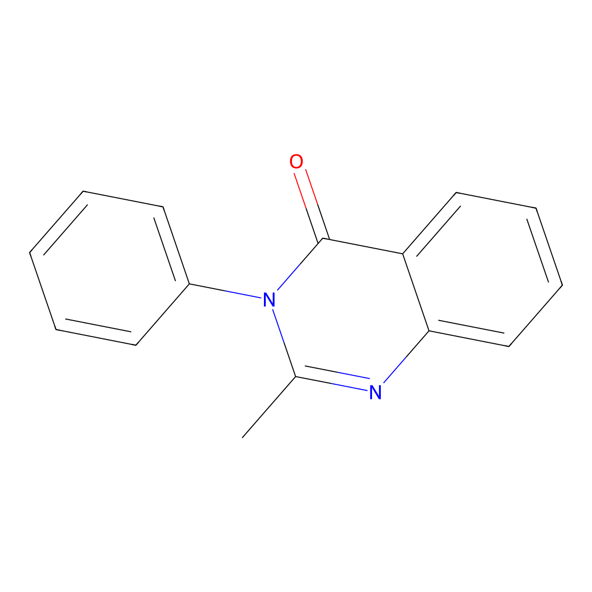 3-Phenyl-2-methylquinazolin-4-one molecular structure, CAS 2385-23-1