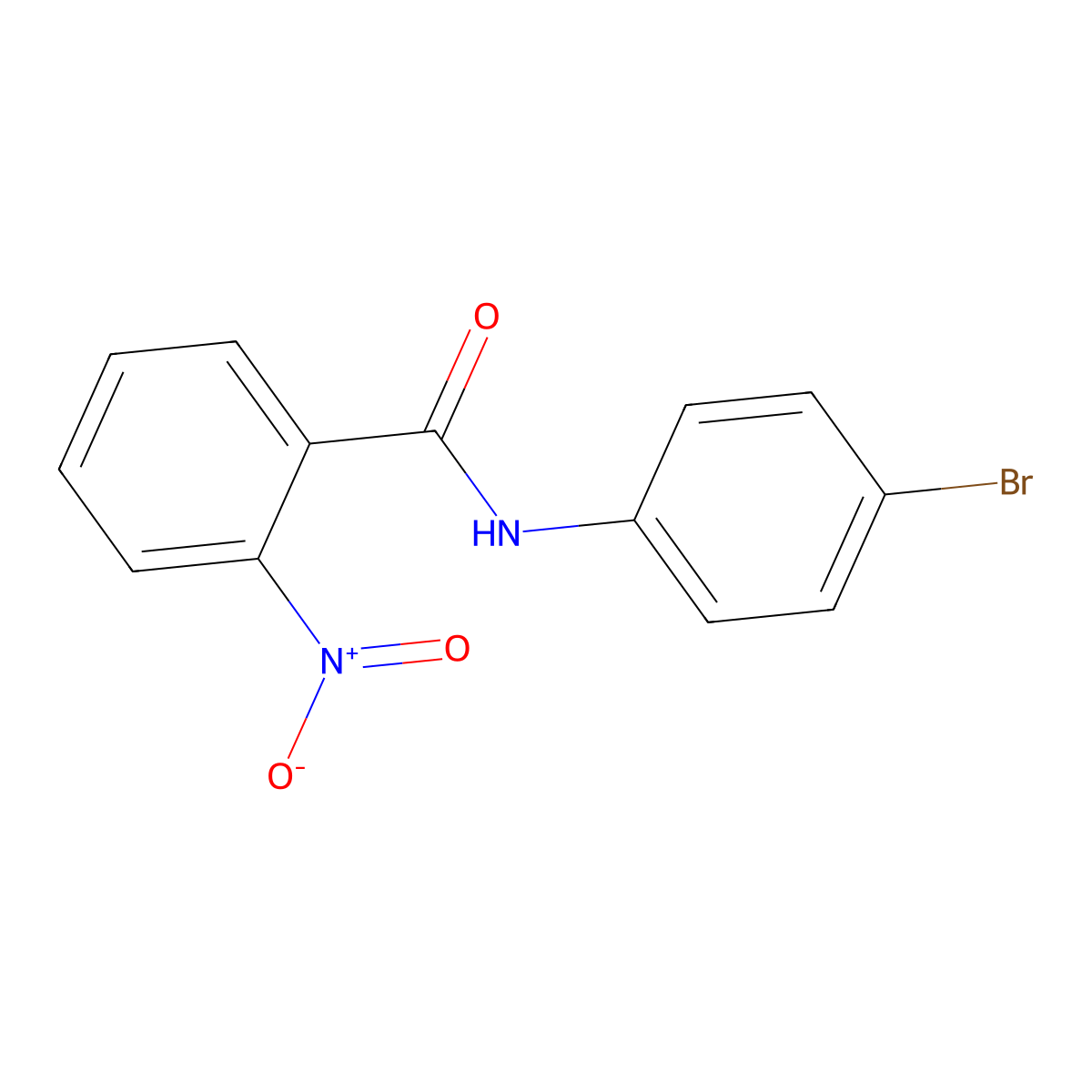 N-(4-bromophenyl)-2-nitrobenzamide molecular structure, CAS 2385-26-4