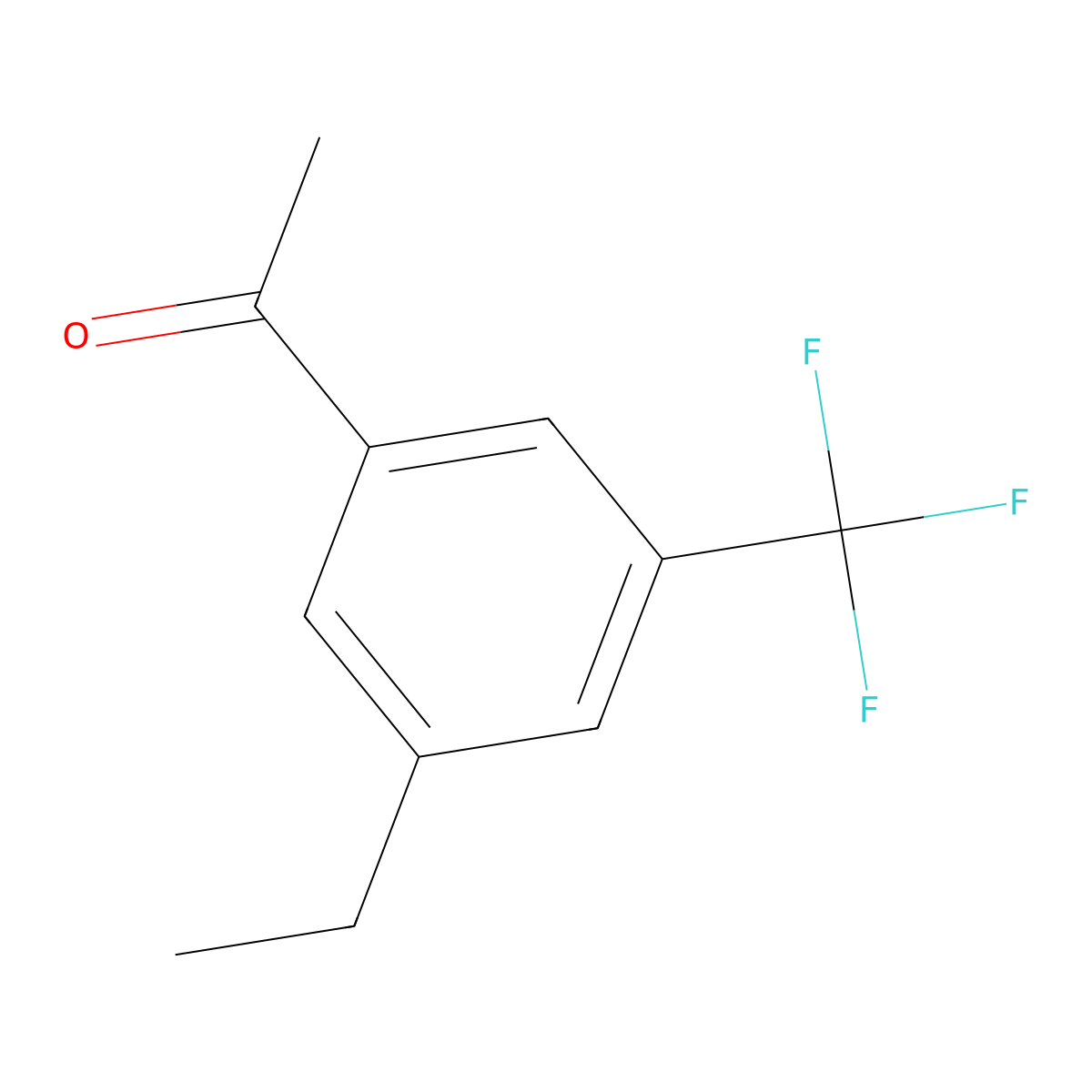 1-[3-Ethyl-5-(trifluoromethyl)phenyl]ethanone molecular structure, CAS 2385000-87-1