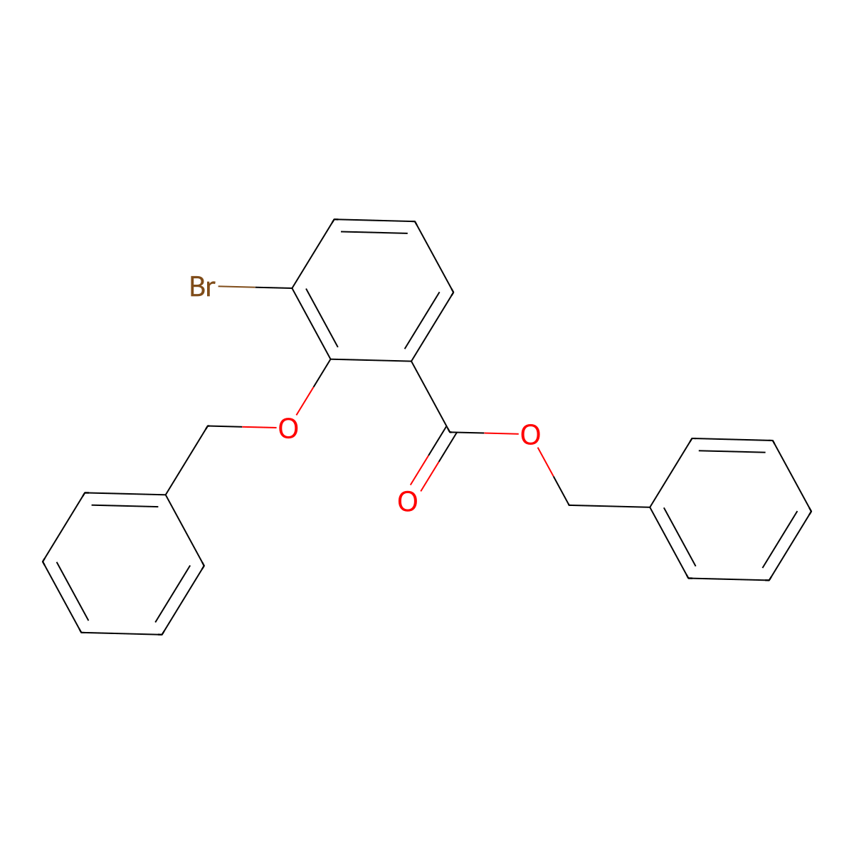 Benzyl 2-(benzyloxy)-3-bromobenzoate molecular structure, CAS 2385018-47-1