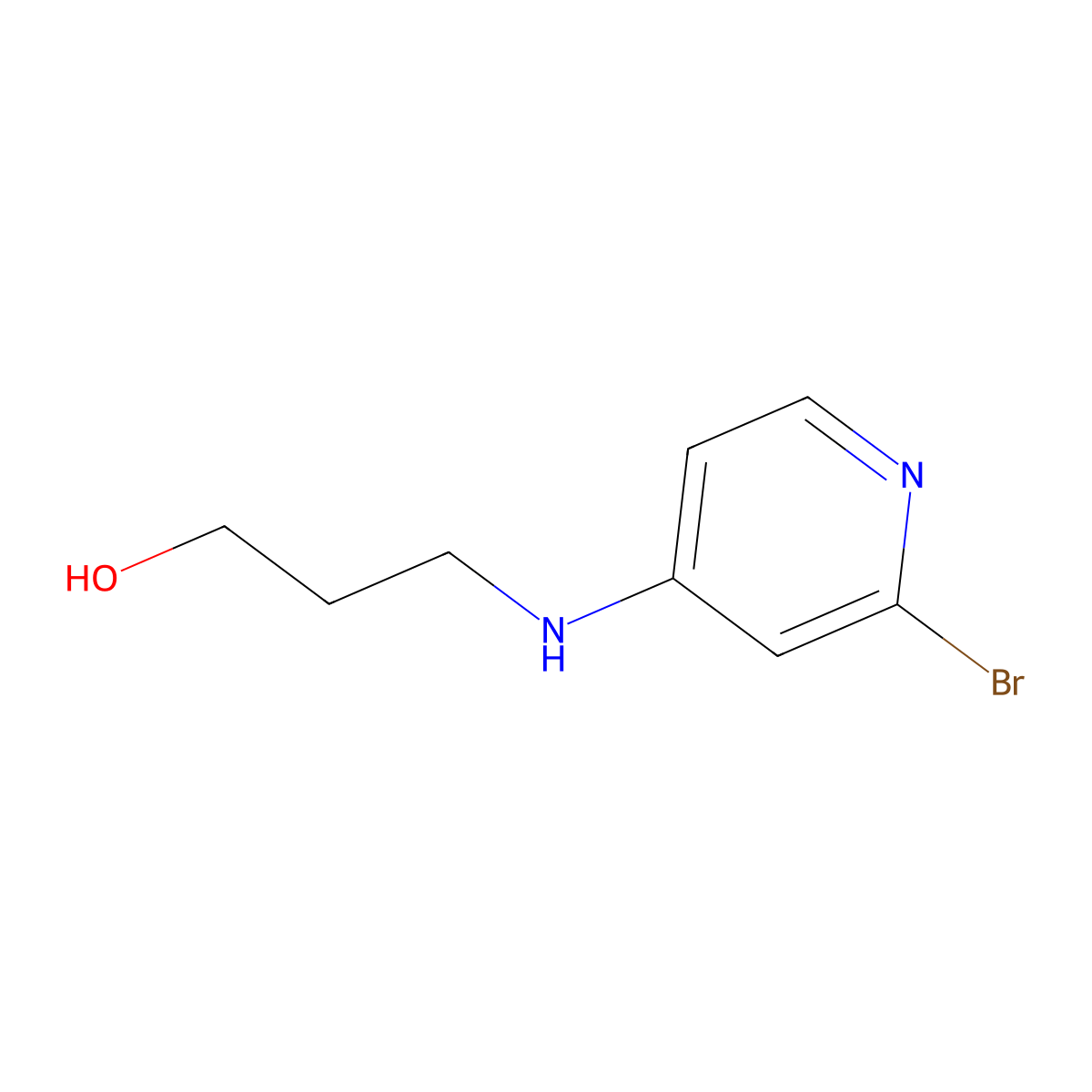 3-[(2-Bromo-4-pyridinyl)amino]-1-propanol molecular structure, CAS 2385023-66-3