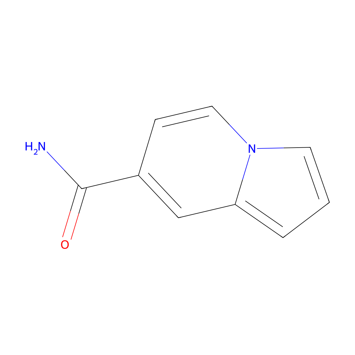 Indolizine-7-carboxamide molecular structure, CAS 2385026-20-8