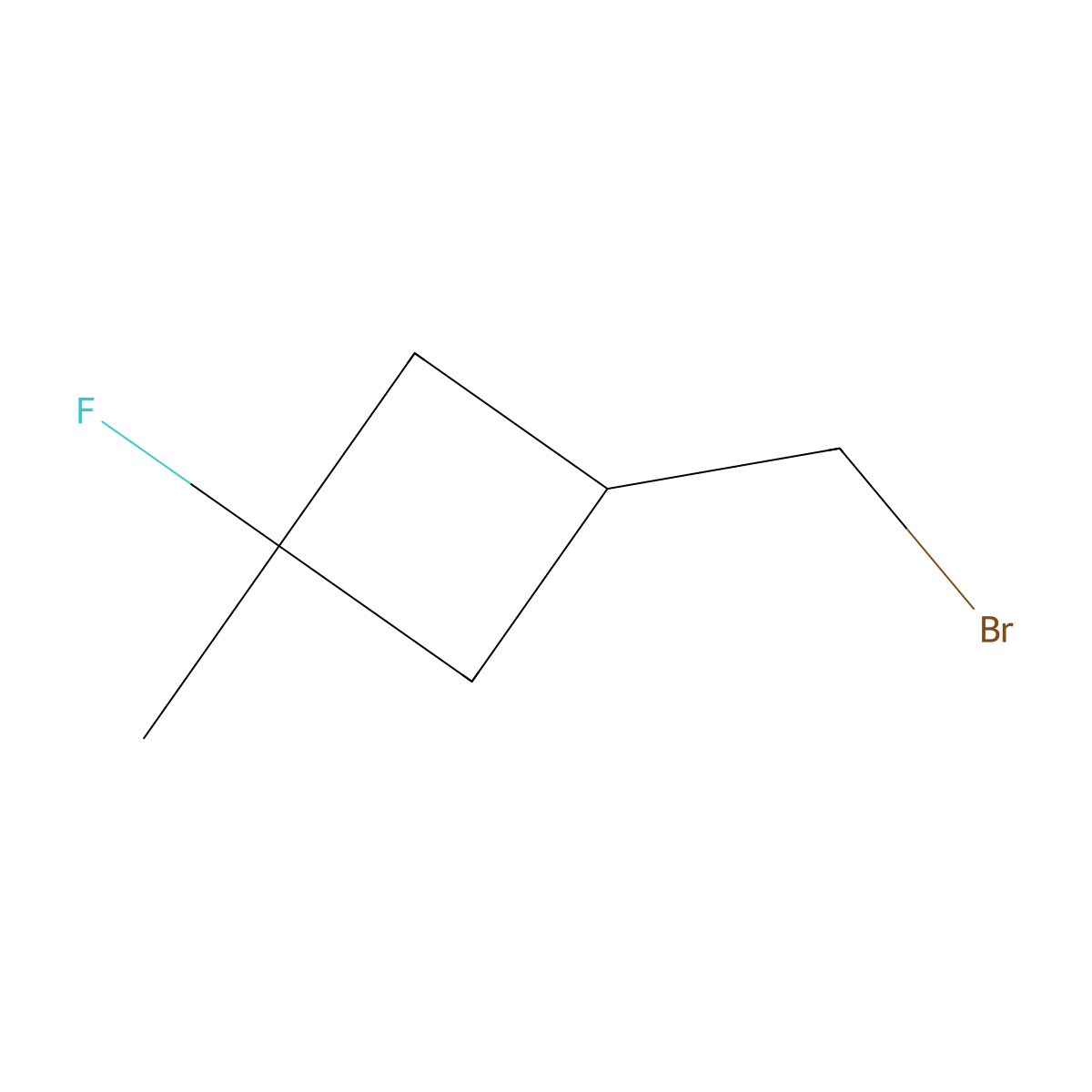 3-(Bromomethyl)-1-fluoro-1-methylcyclobutane molecular structure, CAS 2385051-84-1