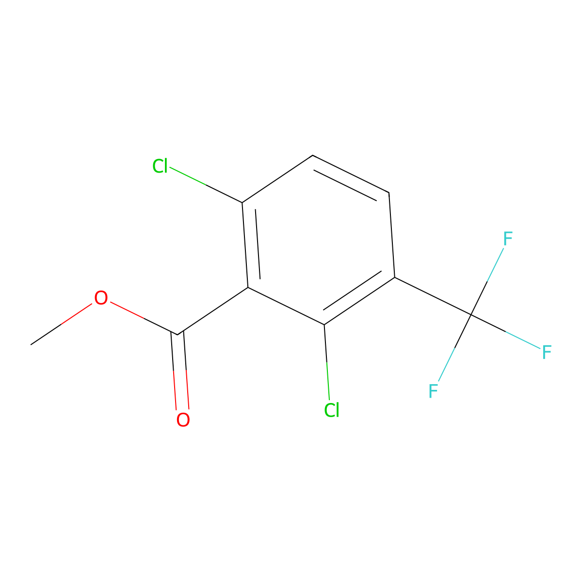Methyl 2,6-dichloro-3-(trifluoromethyl)benzoate molecular structure, CAS 2385055-34-3