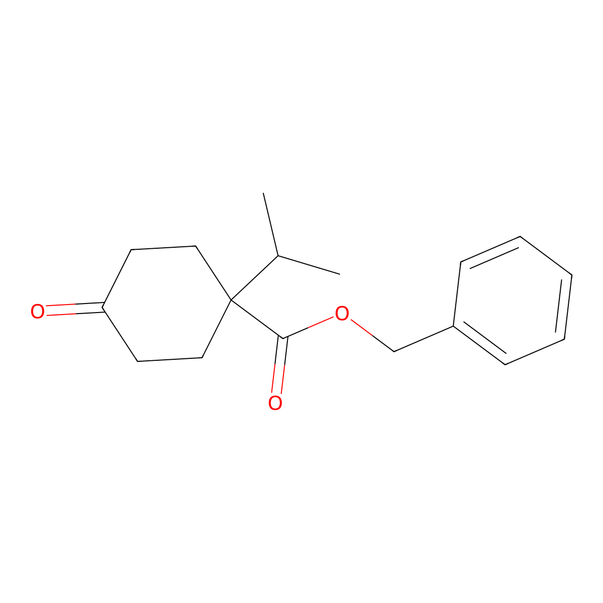 Benzyl 1-isopropyl-4-oxocyclohexane-1-carboxylate molecular structure, CAS 2385057-18-9
