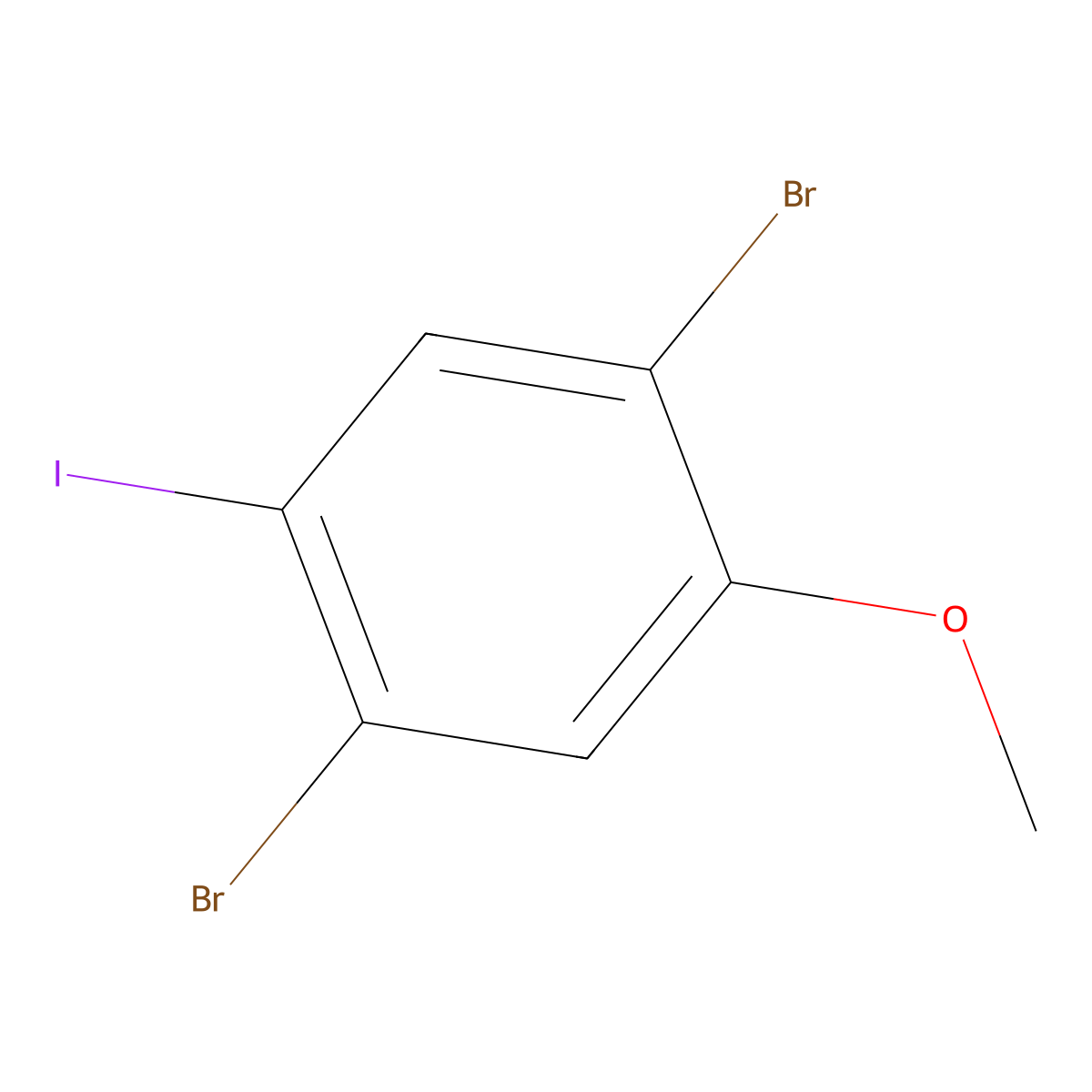 1,4-Dibromo-2-iodo-5-methoxybenzene molecular structure, CAS 2385068-04-0