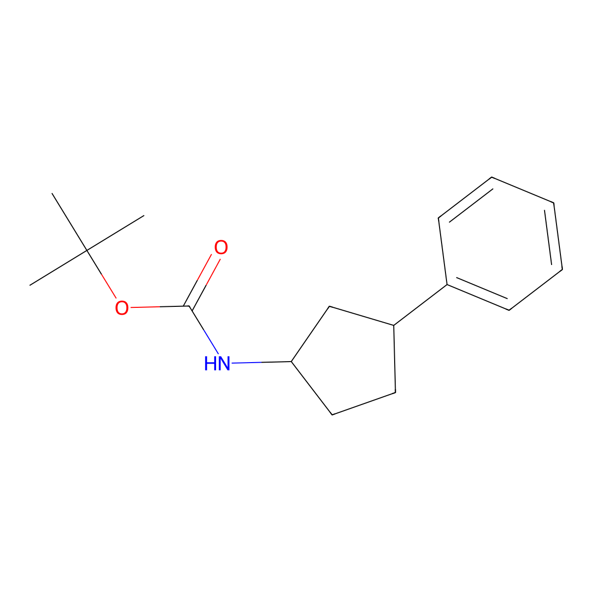 tert-Butyl (3-phenylcyclopentyl)carbamate molecular structure, CAS 2385070-11-9