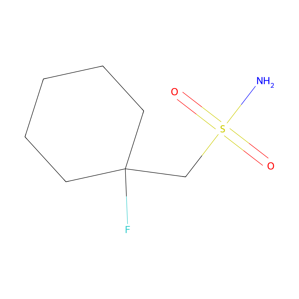 (1-Fluorocyclohexyl)methanesulfonamide molecular structure, CAS 2385074-85-9