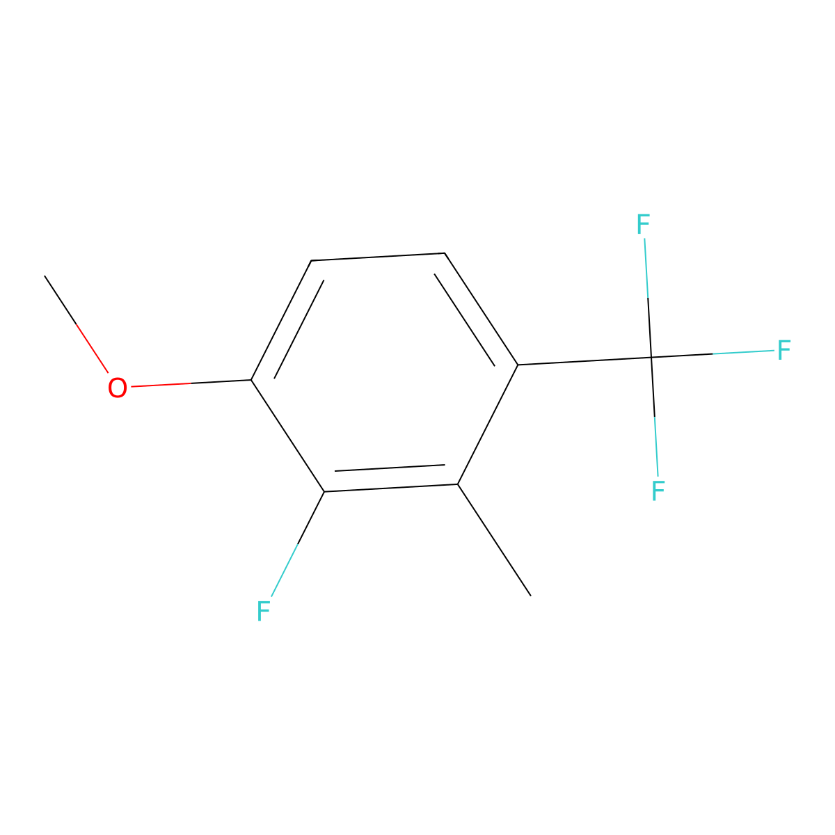 2-Fluoro-1-methoxy-3-methyl-4-(trifluoromethyl)benzene molecular structure, CAS 2385078-88-4