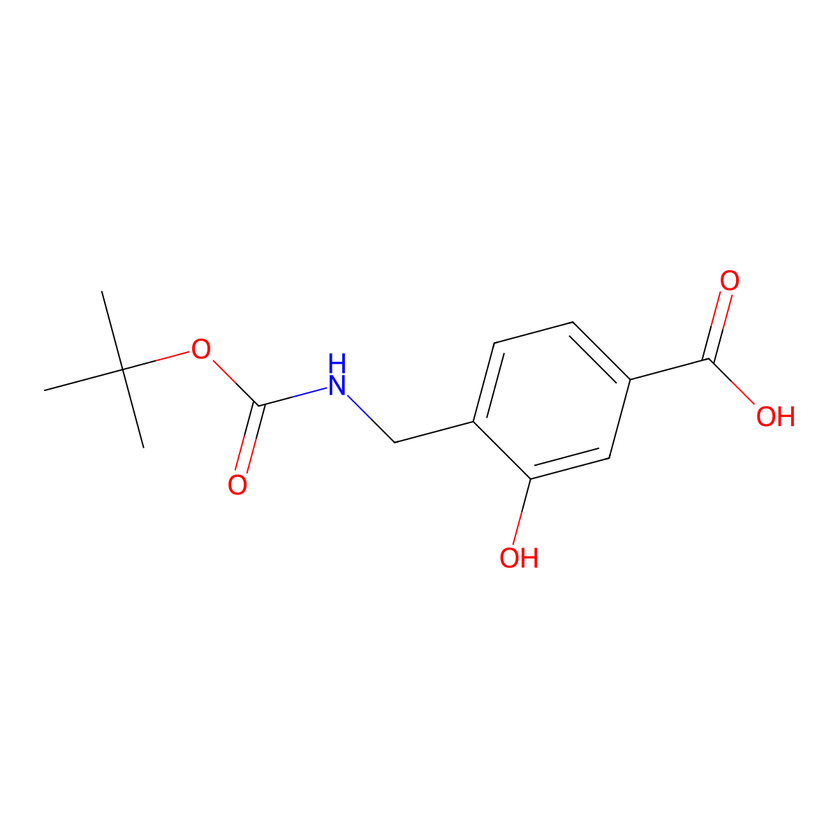 4-({[(Tert-butoxy)carbonyl]amino}methyl)-3-hydroxybenzoic acid molecular structure, CAS 2385085-75-4