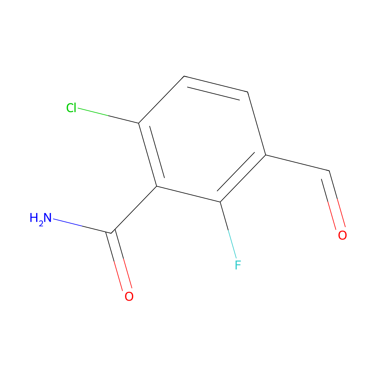 6-Chloro-2-fluoro-3-formylbenZamide molecular structure, CAS 2385094-38-0