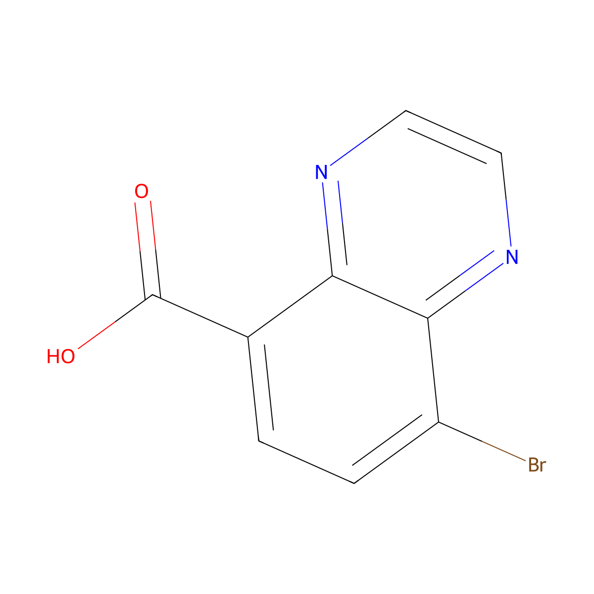 8-Bromoquinoxaline-5-carboxylic acid molecular structure, CAS 2385106-05-6