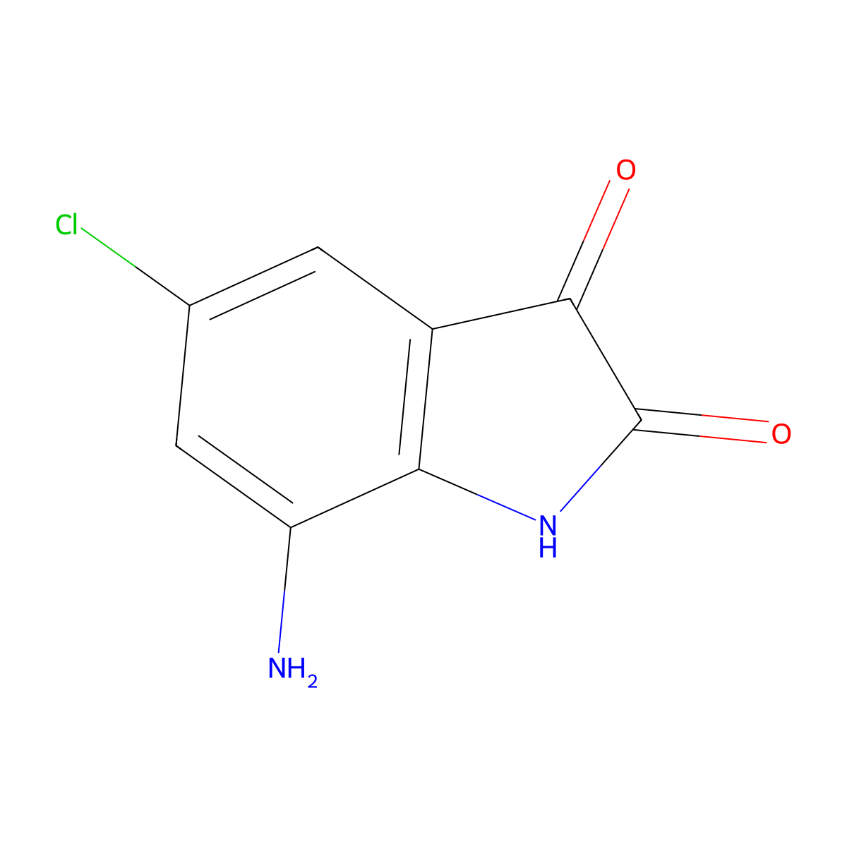 7-Amino-5-chloro-1H-indole-2,3-dione molecular structure, CAS 2385115-64-8