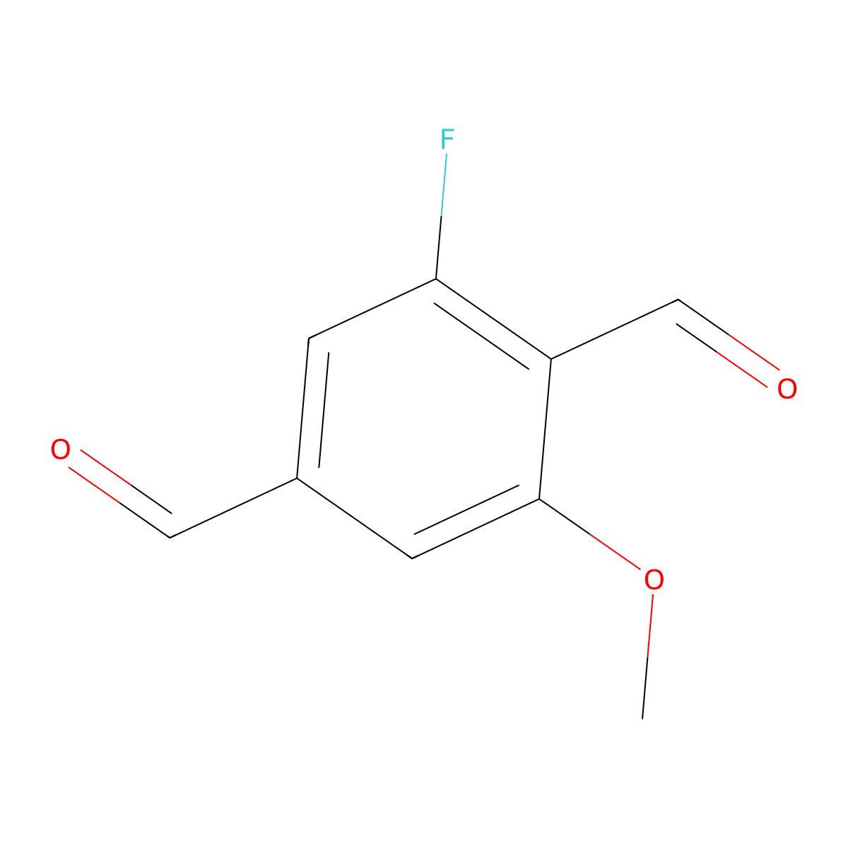 2-Fluoro-6-methoxyterephthalaldehyde molecular structure, CAS 2385117-96-2