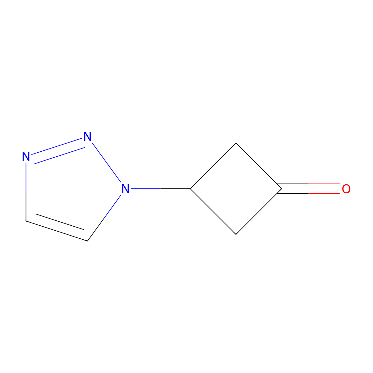 3-(1H-1,2,3-triazol-1-yl)cyclobutan-1-one molecular structure, CAS 2385123-20-4