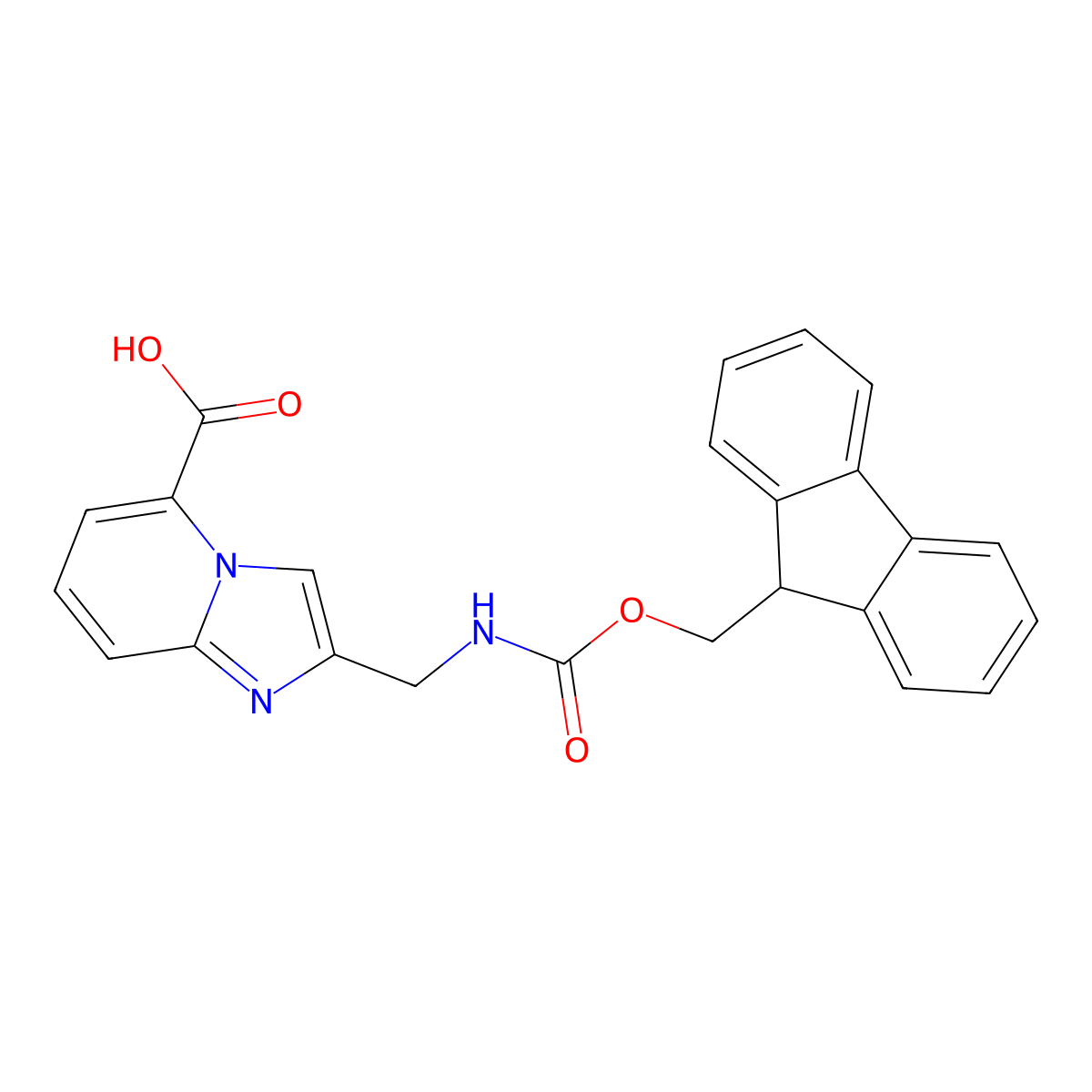 2-[({[(9H-fluoren-9-yl)methoxy]carbonyl}amino)methyl]imidazo[1,2-a]pyridine-5-carboxylic acid molecular structure, CAS 2385133-70-8