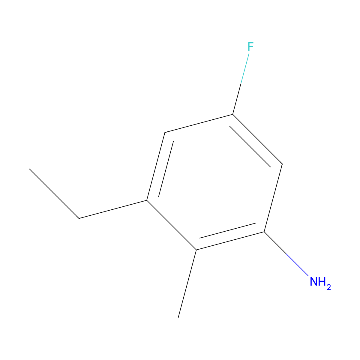 3-Ethyl-5-fluoro-2-methylaniline molecular structure, CAS 2385141-47-7