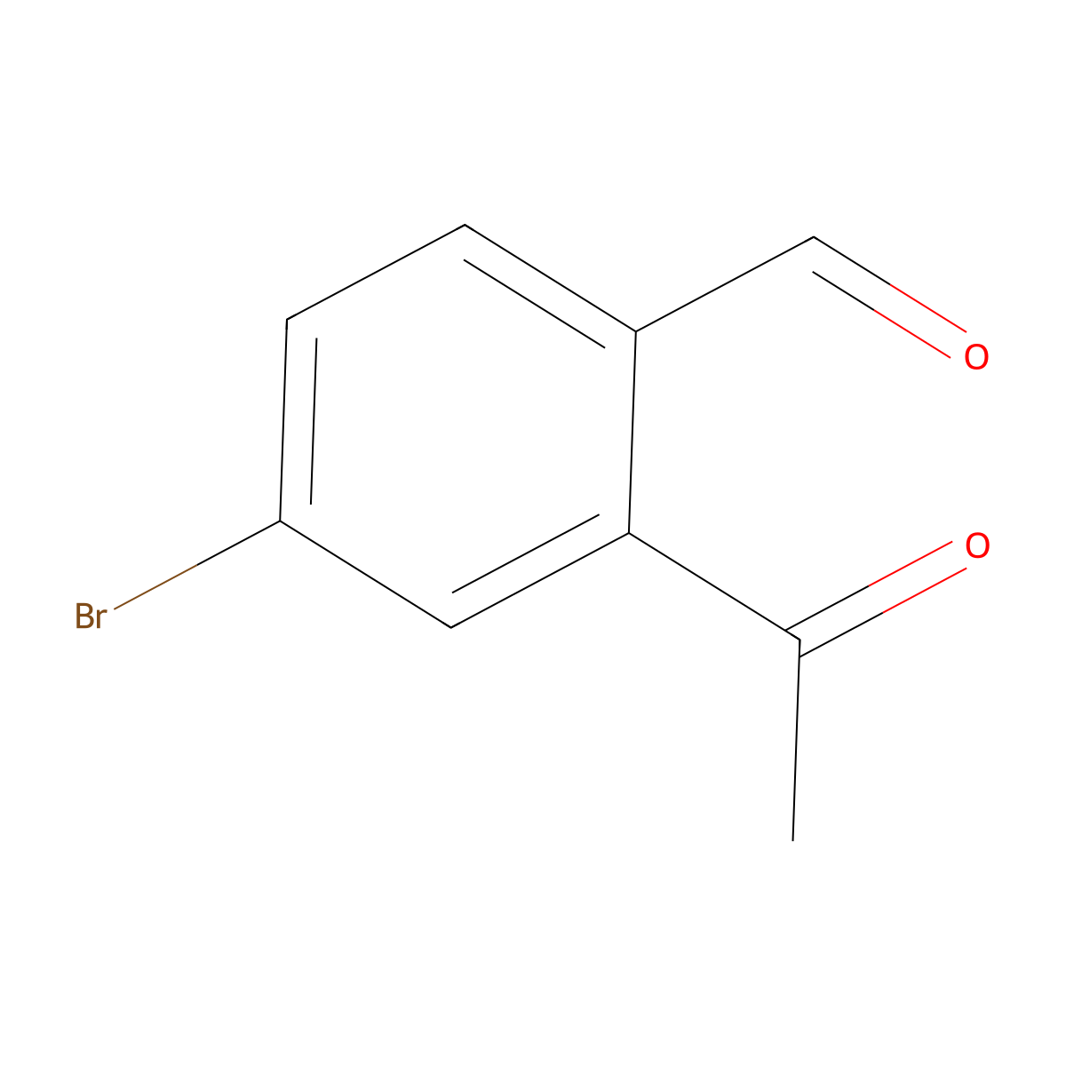 2-Acetyl-4-bromobenzaldehyde molecular structure, CAS 2385160-29-0