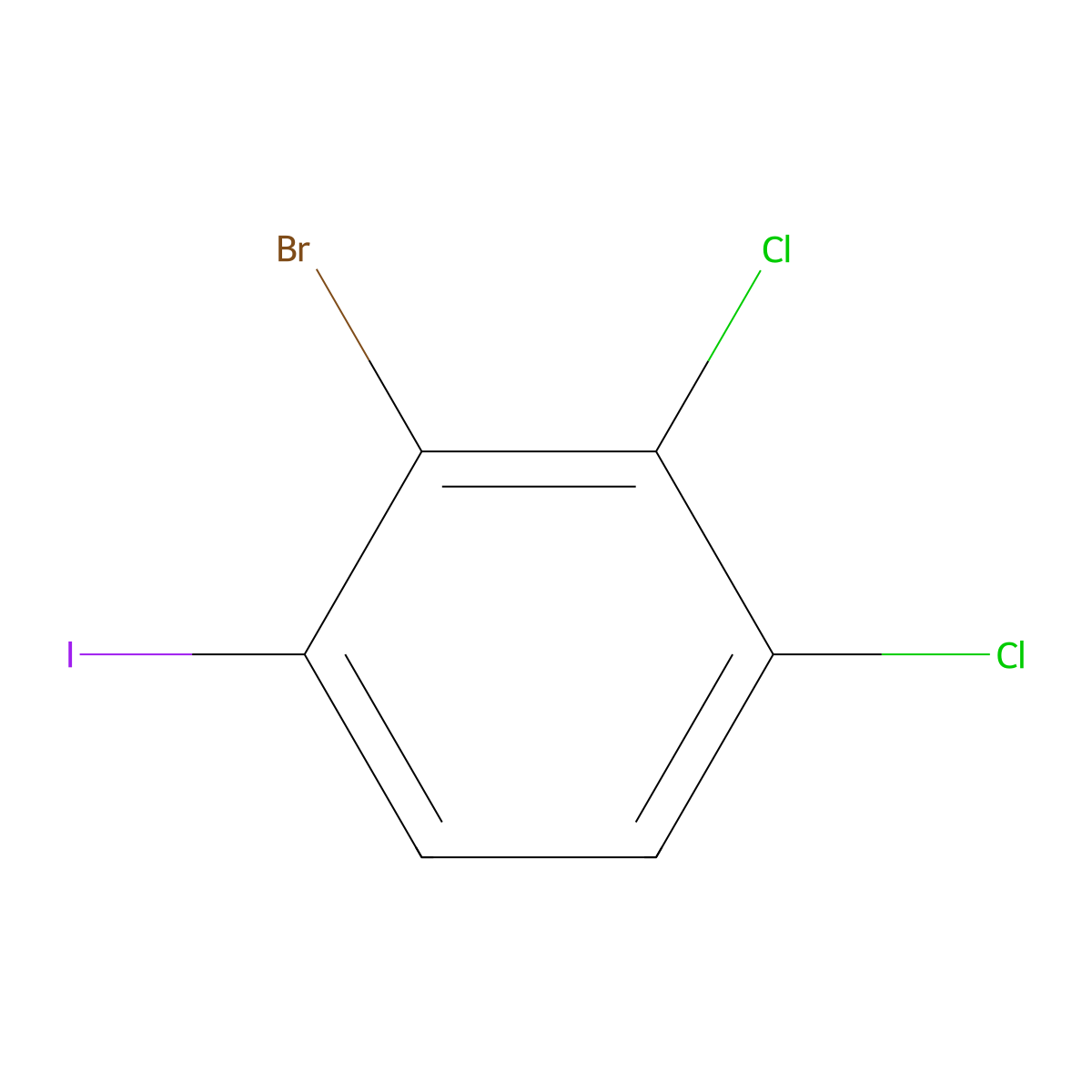 2-Bromo-3,4-dichloro-1-iodobenzene molecular structure, CAS 2385161-45-3