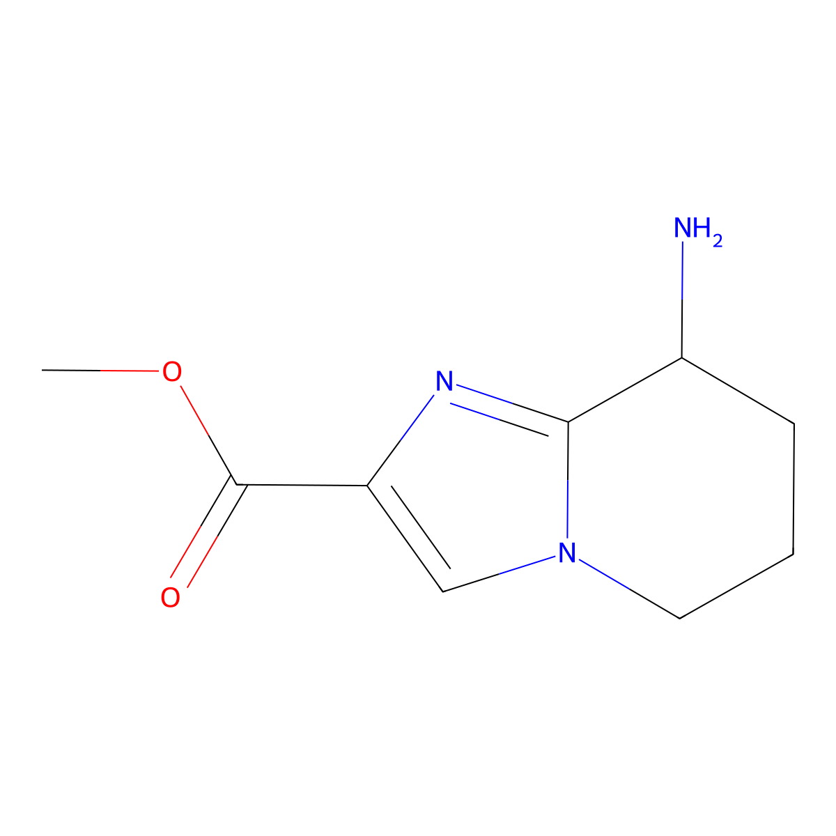 methyl 8-amino-5H,6H,7H,8H-imidazo[1,2-a]pyridine-2-carboxylate molecular structure, CAS 2385173-13-5