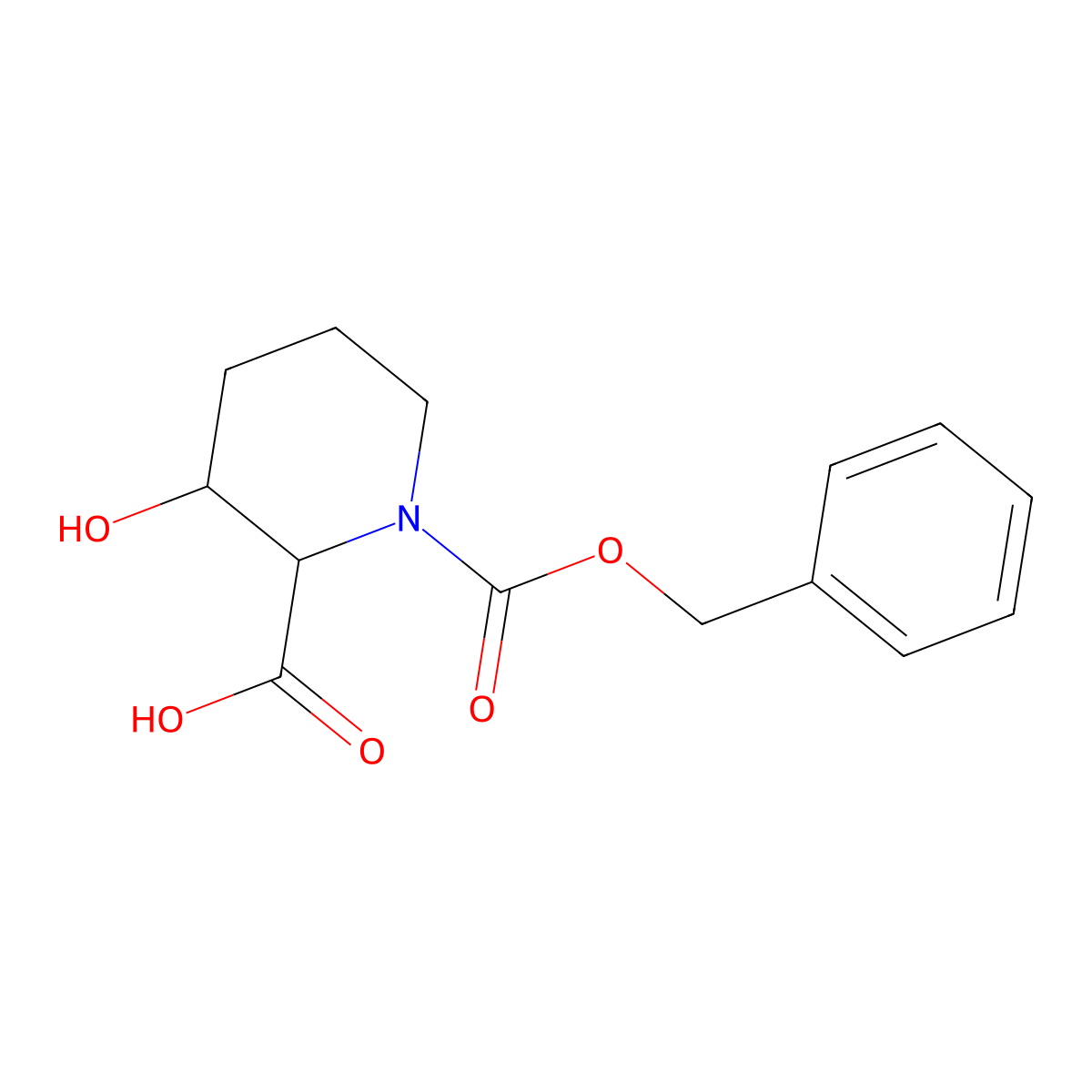 1-[(Benzyloxy)carbonyl]-3-hydroxypiperidine-2-carboxylic acid molecular structure, CAS 2385187-28-8