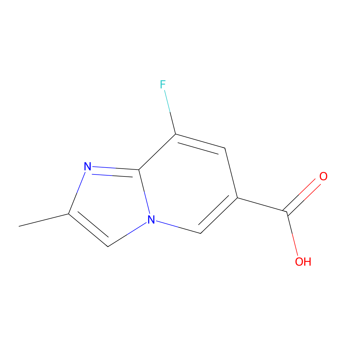 8-Fluoro-2-methylimidazo[1,2-a]pyridine-6-carboxylic acid molecular structure, CAS 2385203-89-2