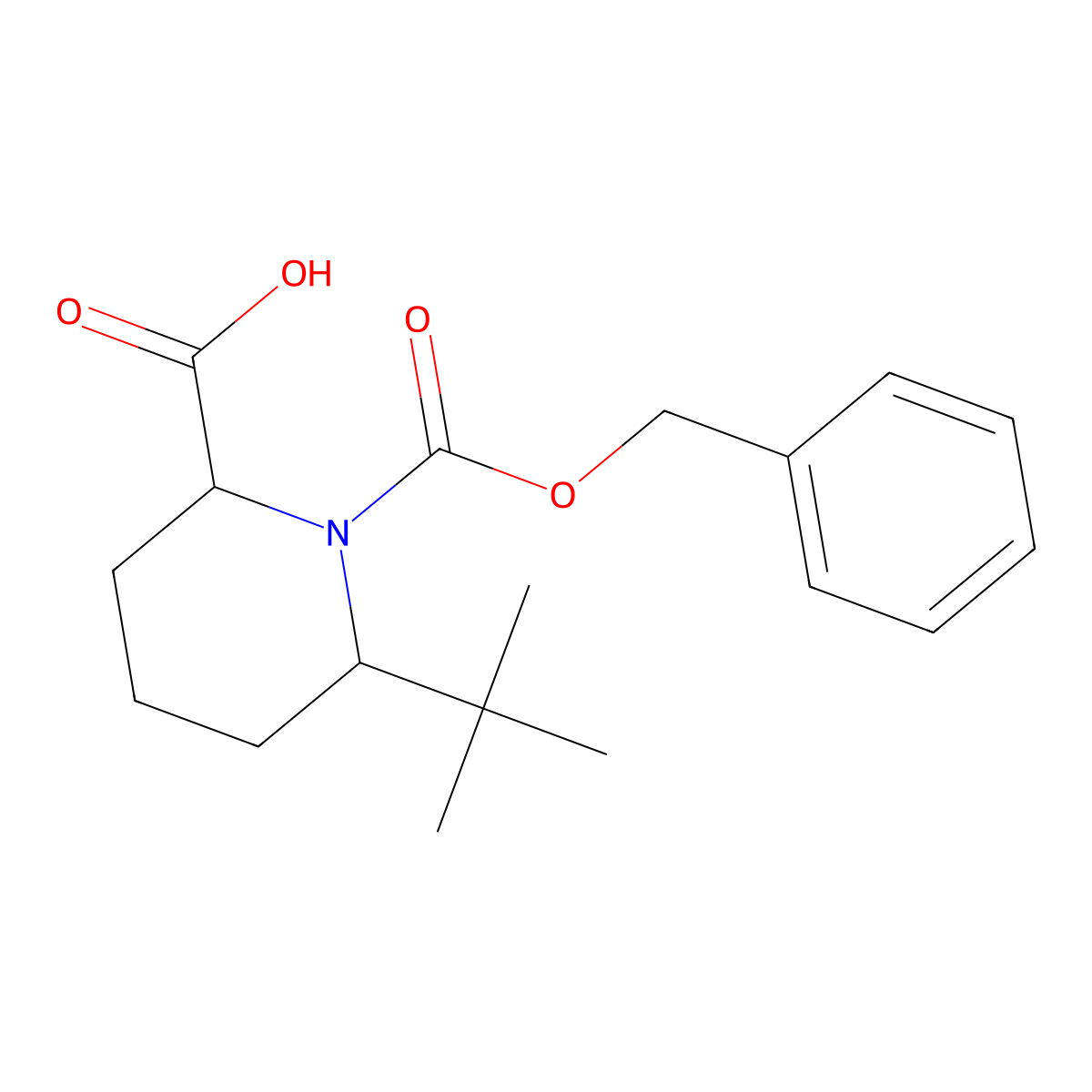 1-[(Benzyloxy)carbonyl]-6-tert-butylpiperidine-2-carboxylic acid molecular structure, CAS 2385213-35-2