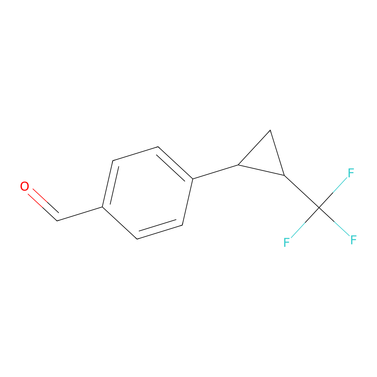 4-[2-(Trifluoromethyl)cyclopropyl]benzaldehyde molecular structure, CAS 2385227-89-2